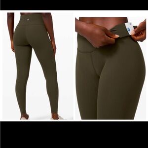 Lululemon Wunder Under High-Rise Tight 28" *Full-On Luxtreme Dark Olive 🫒 EUC.